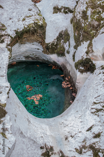 small natural pool of water