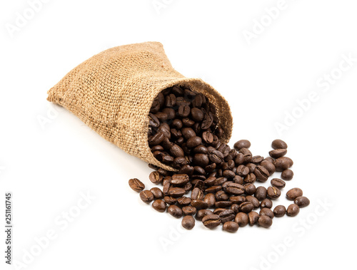 coffee beans isolated onwhite background