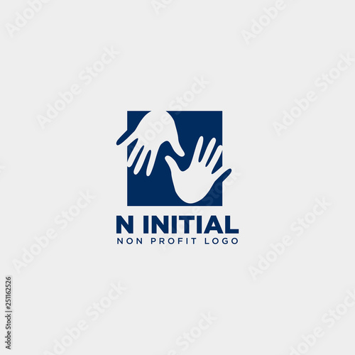 hand care non profit logo template vector illustration icon element