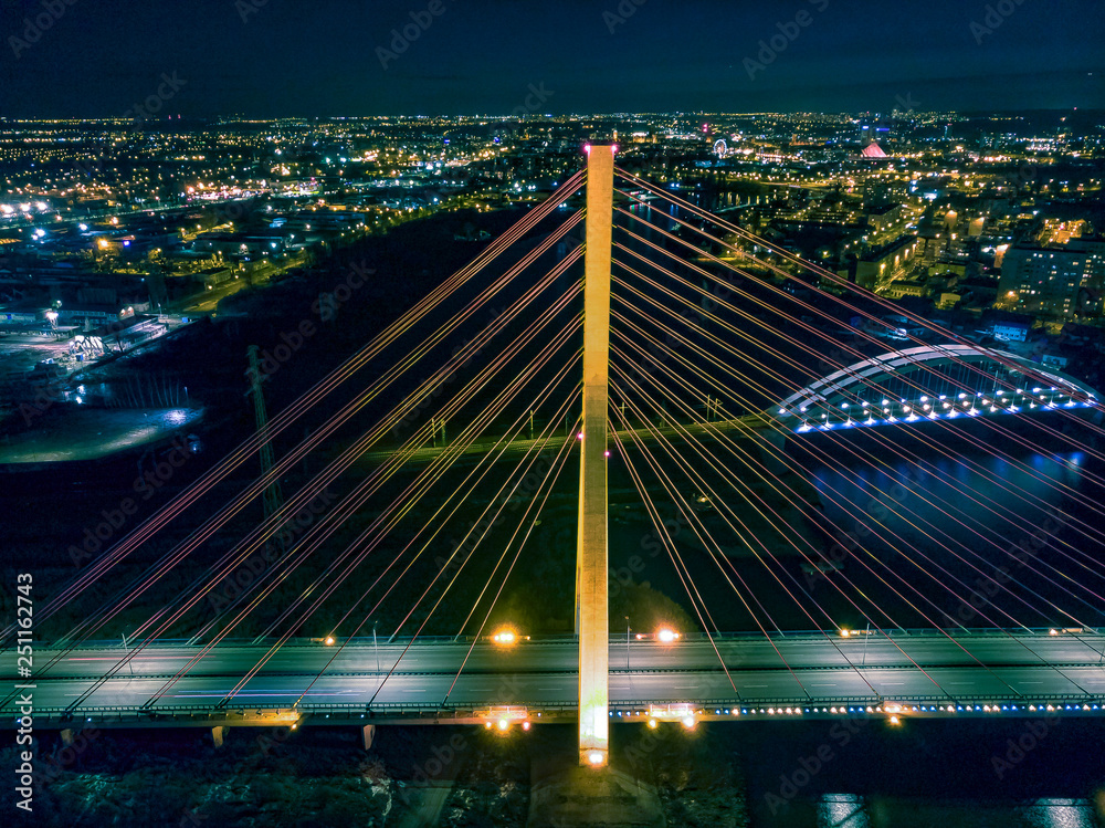 Fototapeta premium Gdansk bridges at night