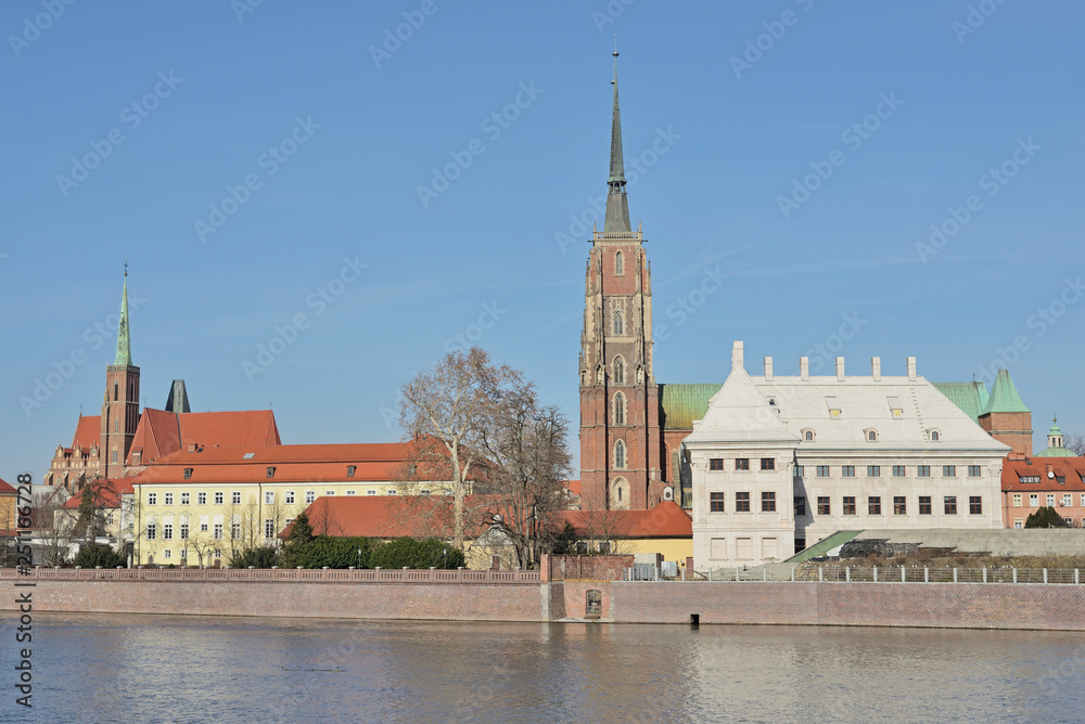 Fototapeta premium Ostrów Tumski we Wrocławiu, Polska