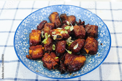 Delicious Chinese food: braised ribs