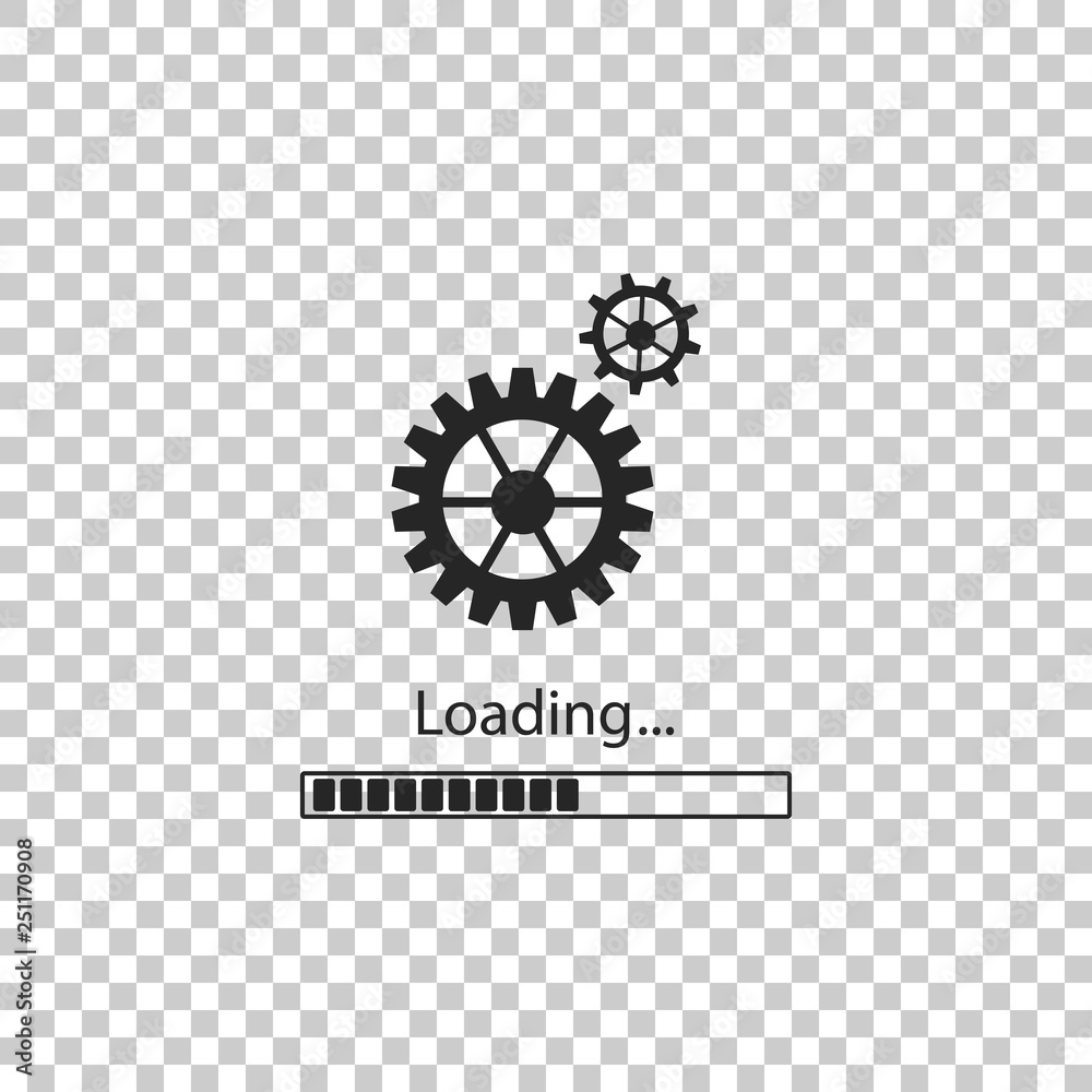 loading icon. loading progress icon on transparent background