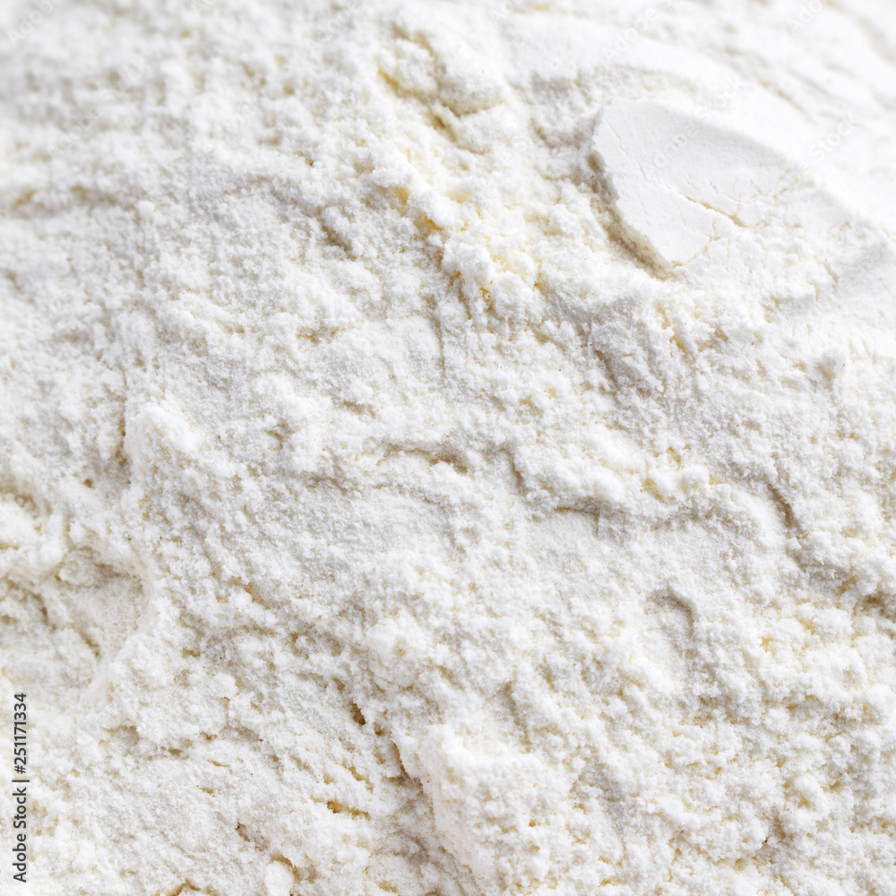 white background of flour