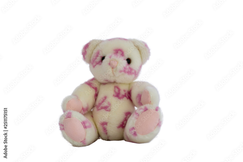 teddy bear sitting isolated on white background teddy bear sitting isolated on white background