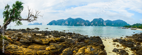 Beautiful sea landscape with tropical coast Thailand