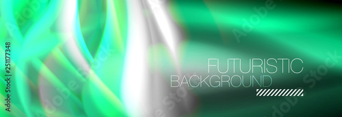 Fluid colors mixing glowing neon wave background, holographic texture