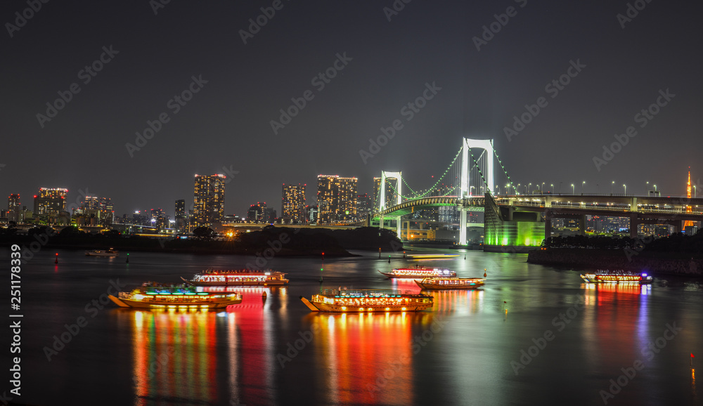 Night scene of Tokyo Bay
