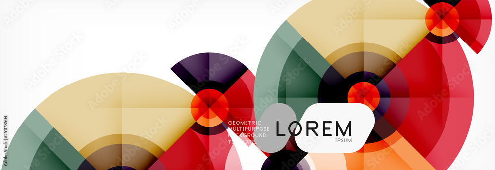 Minimal geometric circles and triangles abstract background, techno modern design, poster template Minimal geometric circles and triangles abstract background, techno modern design, poster template