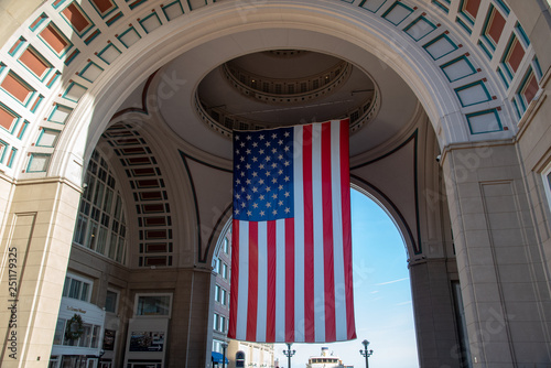 American flag in Boston photo