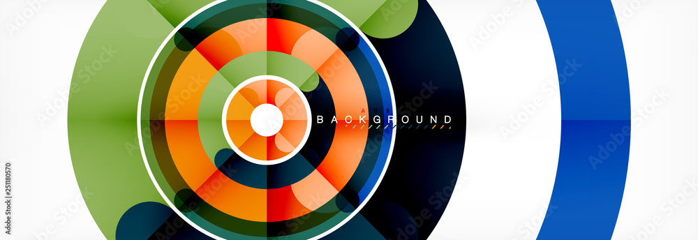 Vector outlined stroke circles composition Vector outlined stroke circles composition