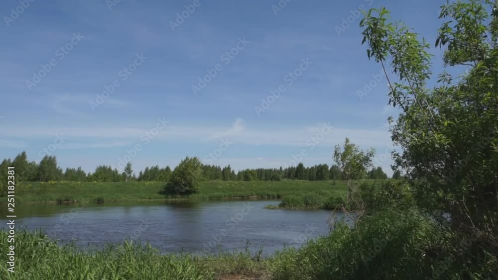 Windy river landscape