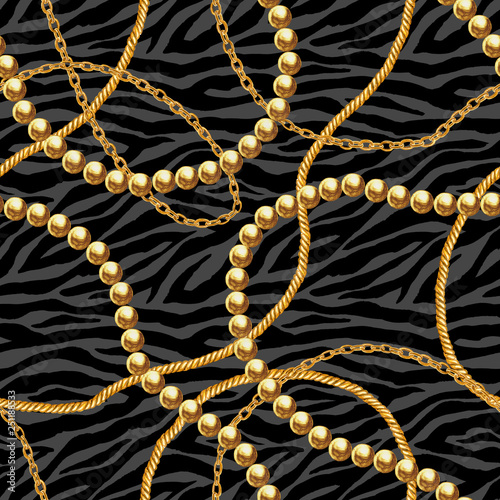 Golden chain glamour zebra ...