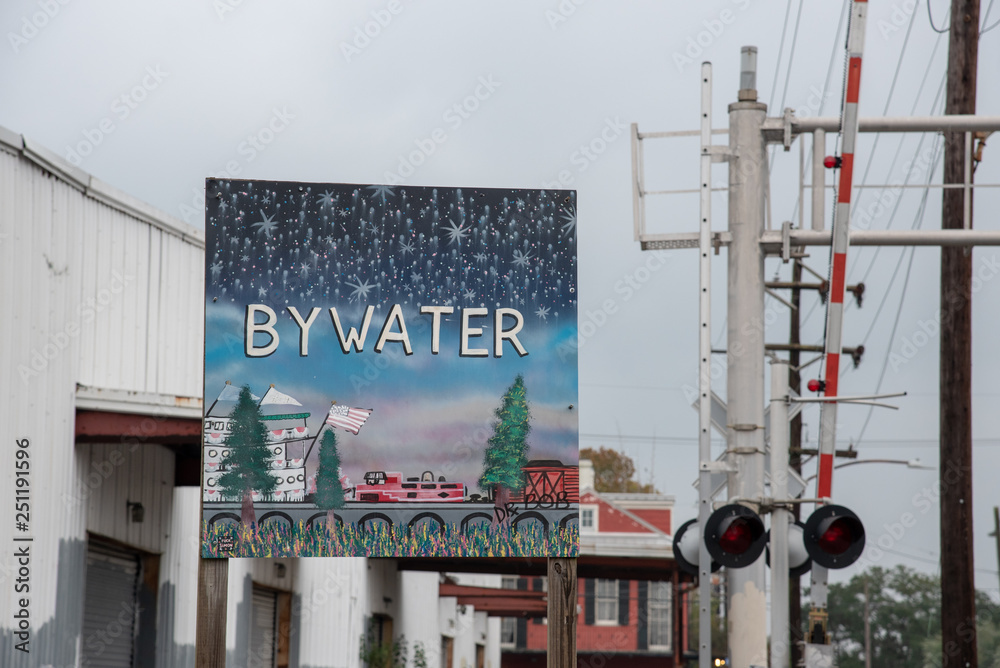 Obraz premium Bywater sign in New Orleans (USA)