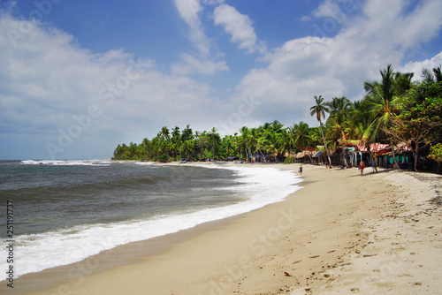 Fototapeta Naklejka Na Ścianę i Meble -  Seascape of the Caribbean Coast in Colombia, South America
