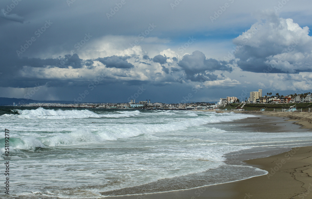 Storm Clouds Over Redondo Beach, South Bay of Los Angeles County, California