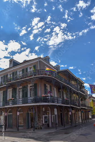 Typical house in the French quarter of New Orleans (USA)