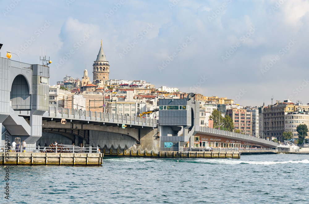 Fototapeta premium the tower and the Galata bridge