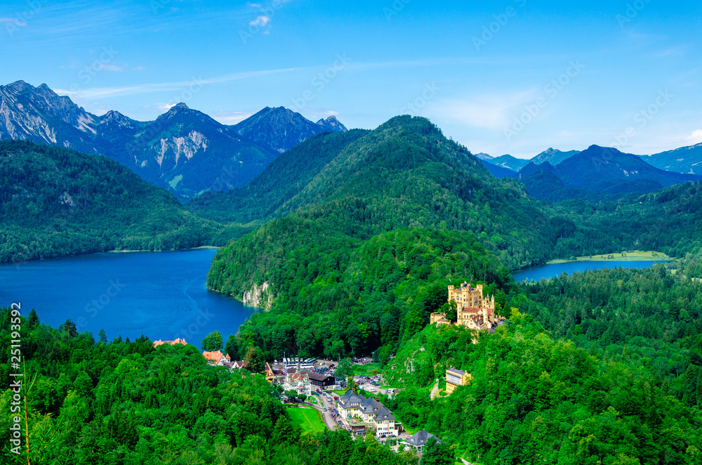 Fototapeta premium Hohenschwangau Castle in the Bavarian Alps, Germany