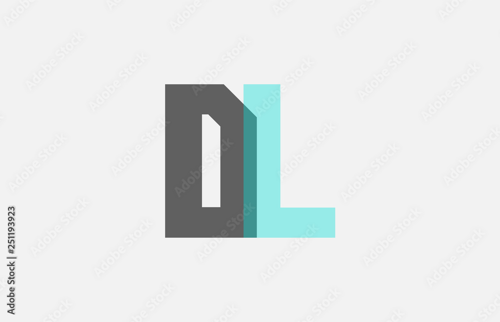 grey pastel blue alphabet letter combination DL D L for logo icon design grey pastel blue alphabet letter combination DL D L for logo icon design