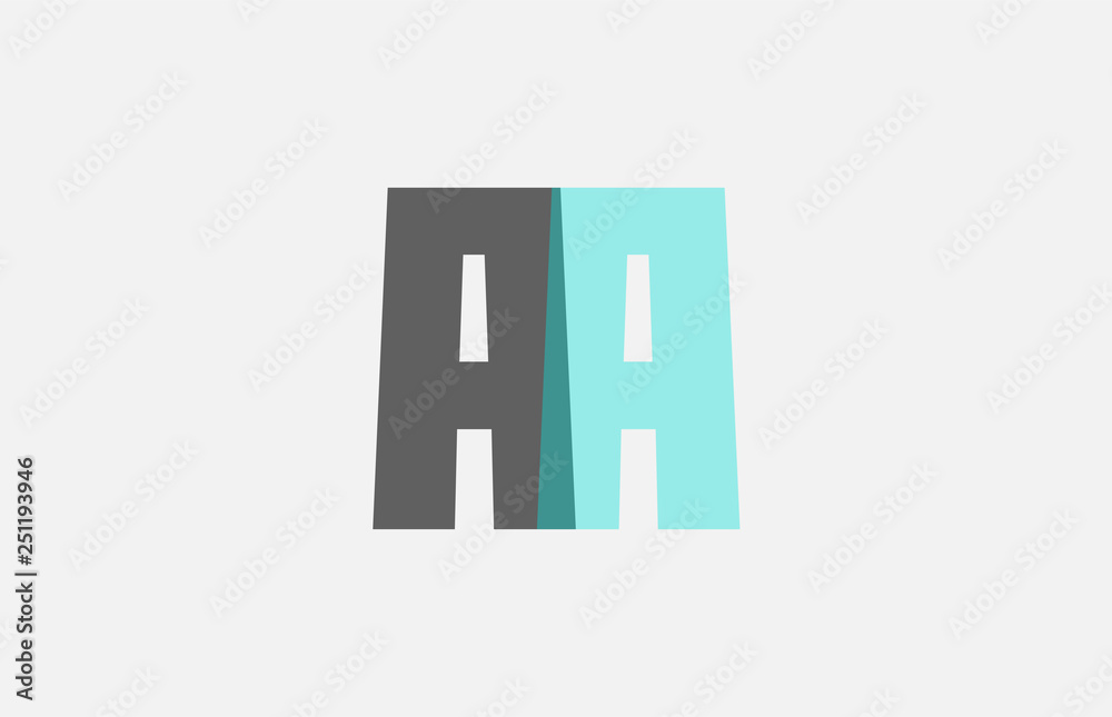 grey pastel blue alphabet letter combination AA A A for logo icon design grey pastel blue alphabet letter combination AA A A for logo icon design