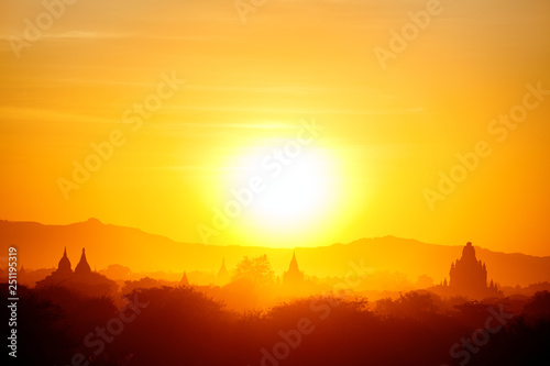 Sunset over Bagan Myanmar