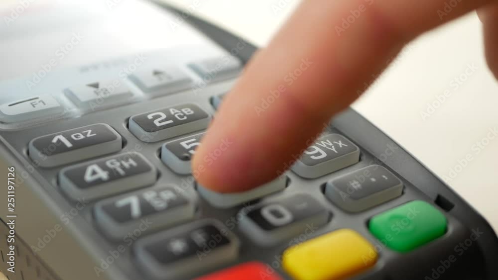 Customer paying with NFC technology Customer paying with NFC technology