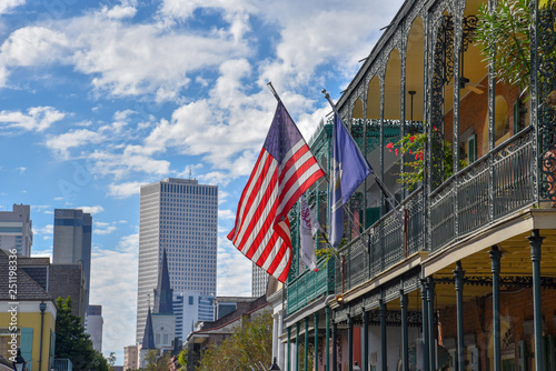 Ameerican flag in New Orleans (USA)