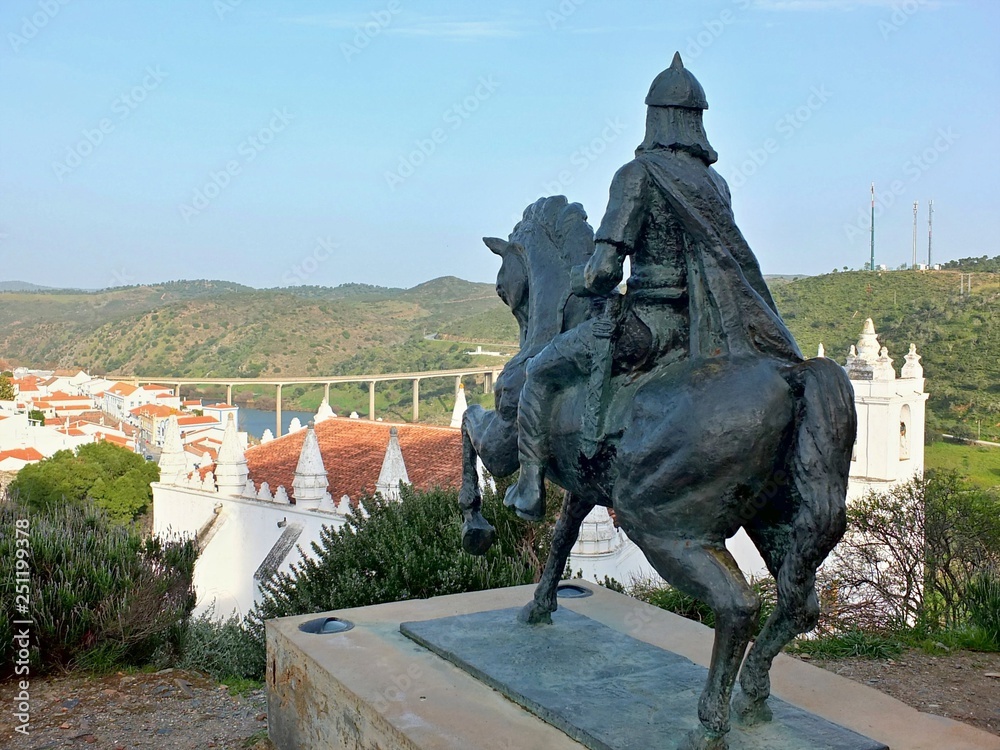Ibn Quasi horse statue in Mertola - Portugal