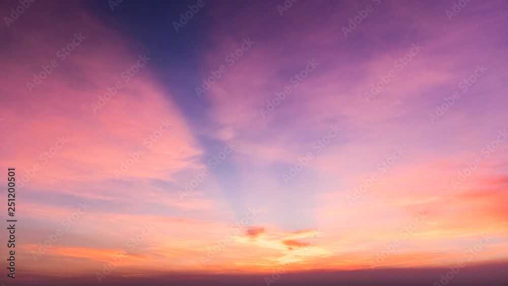 Beautiful Dramatic Cloudscape with Bright Red and Blue Clouds.Twilight sky and cloud after Sunset. Beautiful Dramatic Cloudscape with Bright Red and Blue Clouds.Twilight sky and cloud after Sunset.