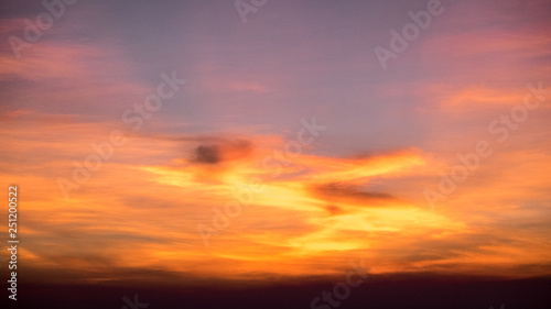 Beautiful Cloudscape with Bright Red and Blue Clouds.Twilight sky and cloud after Sunset. © chollacholla