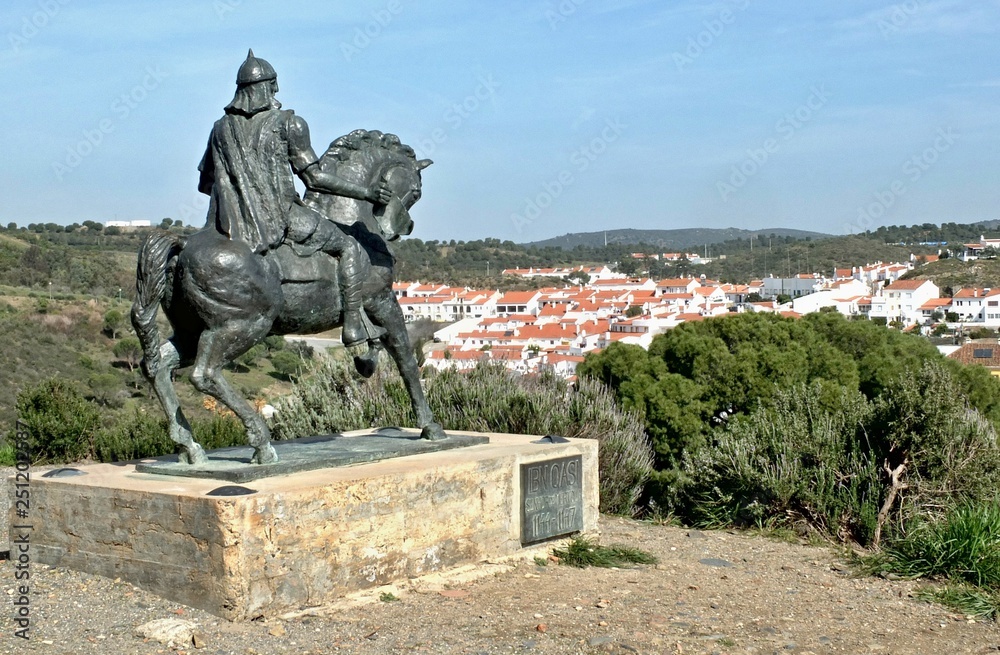 Ibn Quasi - equestrian statue of arab king in Mertola