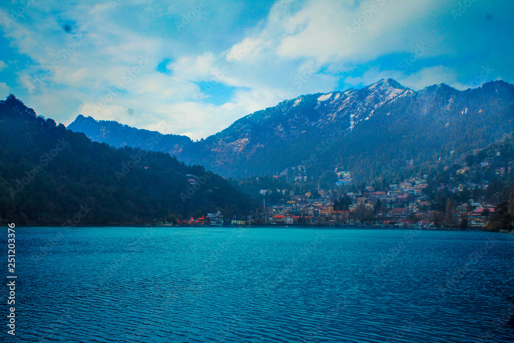 This photo is of Nainital lake which is located at Utrakhand, India