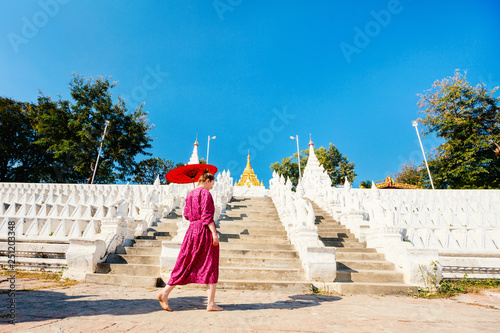 White pagoda in Mingun Myanmar