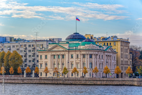 Palace of the grand duke Nikolay Nikolaevich Junior on Petrovskaya embankment in St. Petersburg, Russia.