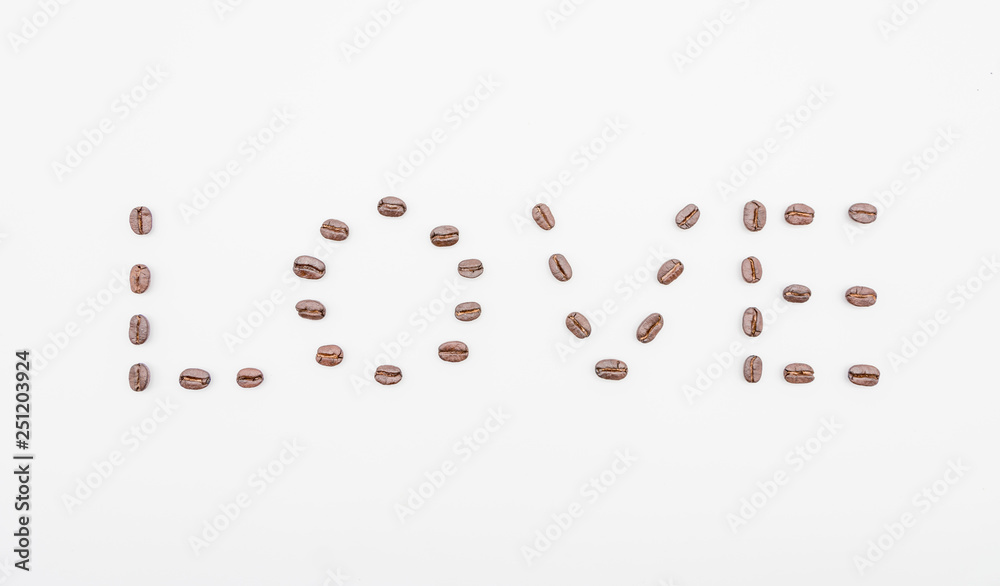 Coffee beans,Love Coffee.Valentine's Day background and texture. Coffee beans,Love Coffee.Valentine's Day background and texture.