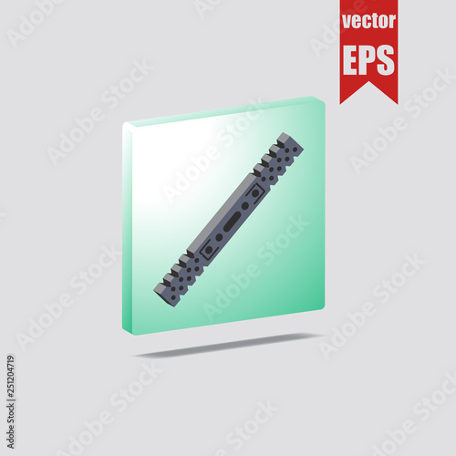Steel profile isometric icon.Steel Profile for plasterboard .Vector illustration.