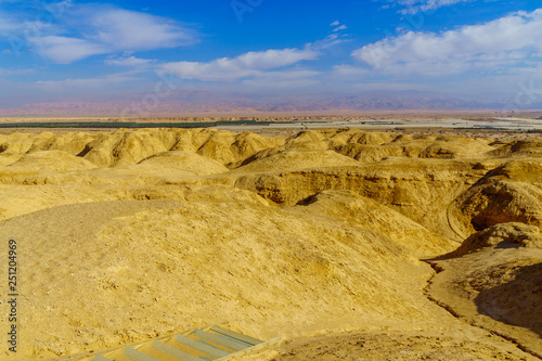 Lissan marl rocks and Edom mountains, the Arava Peace Road photo