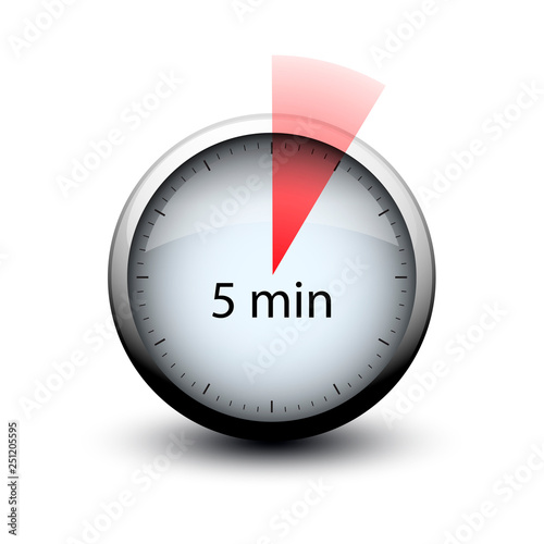 stopwatch with expiring time 5 minutes web icon