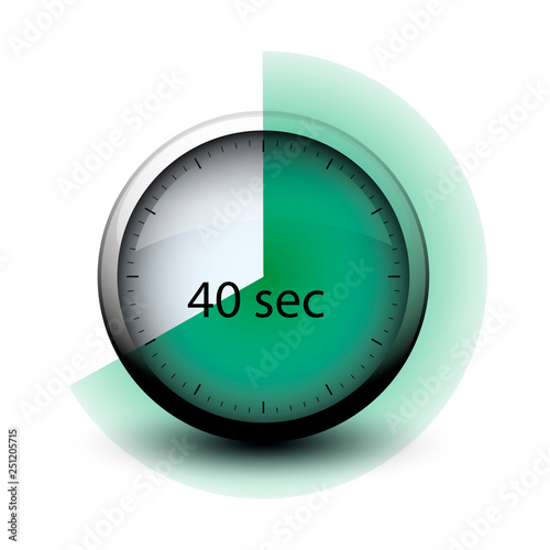 stopwatch with expiring time 40 seconds web icon