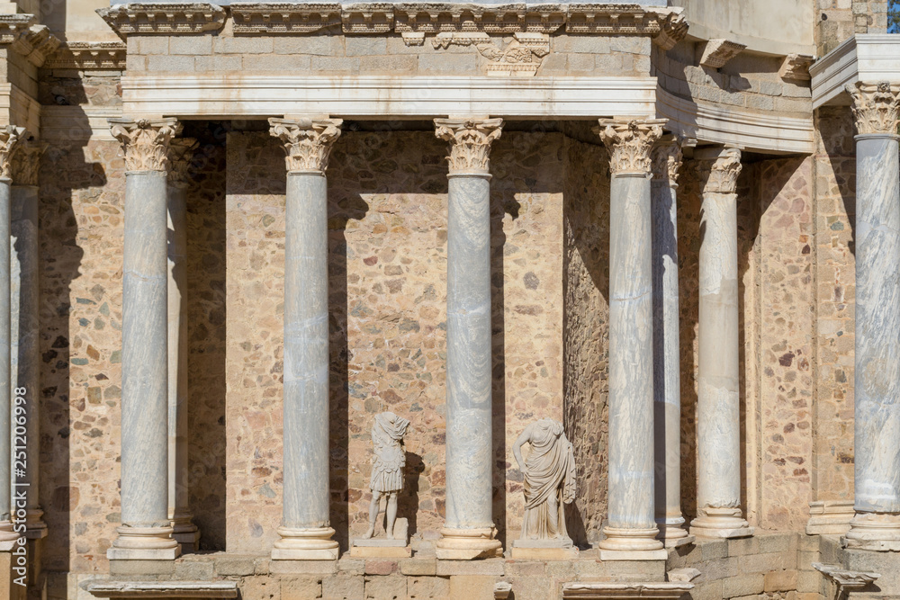 Fototapeta premium Classic Roman amphitheater located in Merida (Spain)