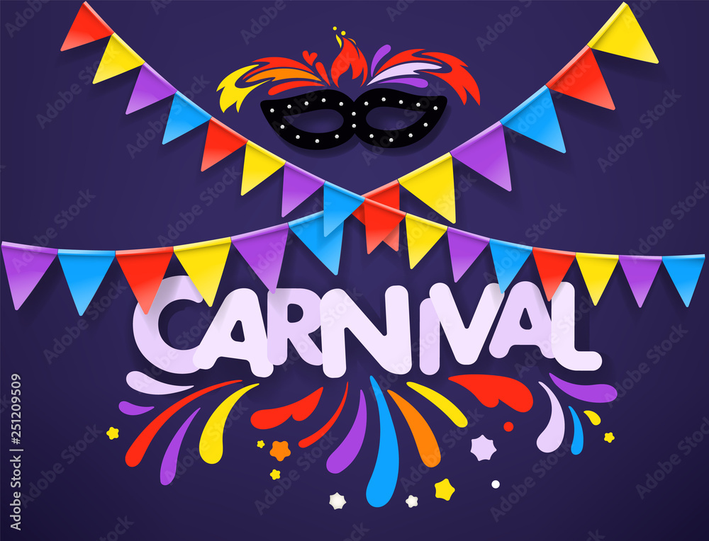 Masquerade vector concept. Carnival banner