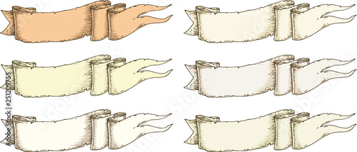 Retro Blank Heraldic Ribbon Collection