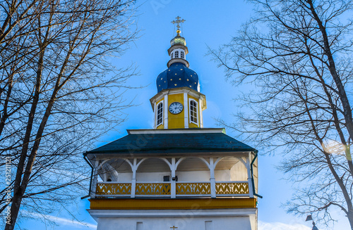 The Petrovskaya Tower of The Holy Dormition Pskovo-Pechersky (Pskov-Caves) monastery. Pechory, Russia photo