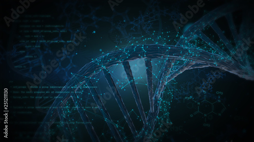 3d human dna structure animation