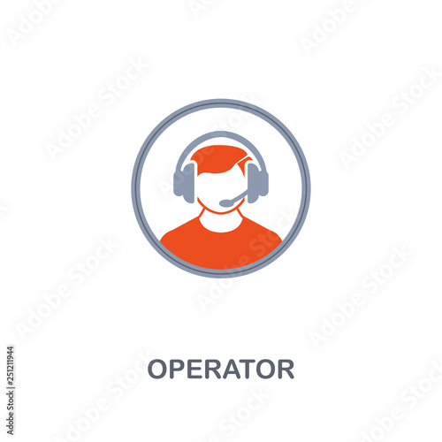 Operator icon. Premium two colors style design from contact us icons collection. Pixel perfect Operator icon for web design, apps, software, print usage