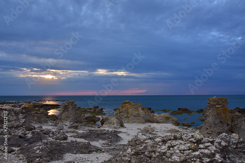 Raukgebiet Digerhuvud auf Gotland in Schweden	 photo