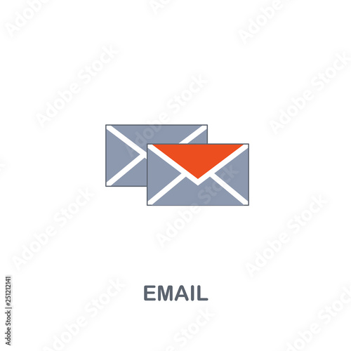 Email icon. Premium two colors style design from contact us icons collection. Pixel perfect Email icon for web design, apps, software, print usage