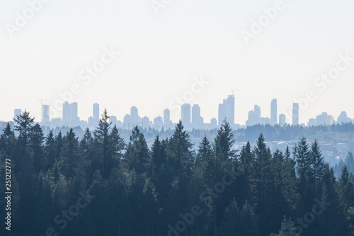 Metrotown Vancouver Skyline from Deep Cove Viewpoint