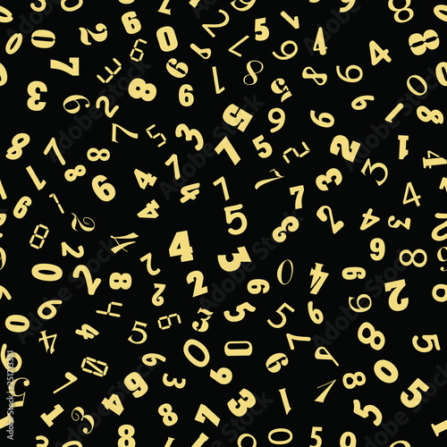 Numbers and alphabet, education, school concept. Seamless vector EPS 10 pattern. Flat style